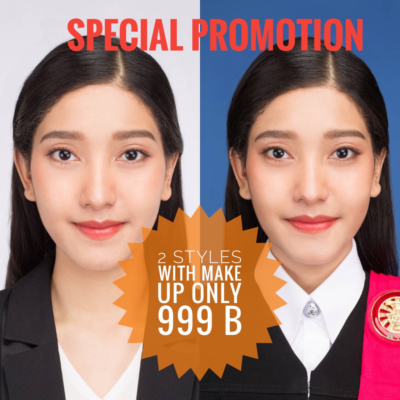 special promotion 2 styles with make up only 999B